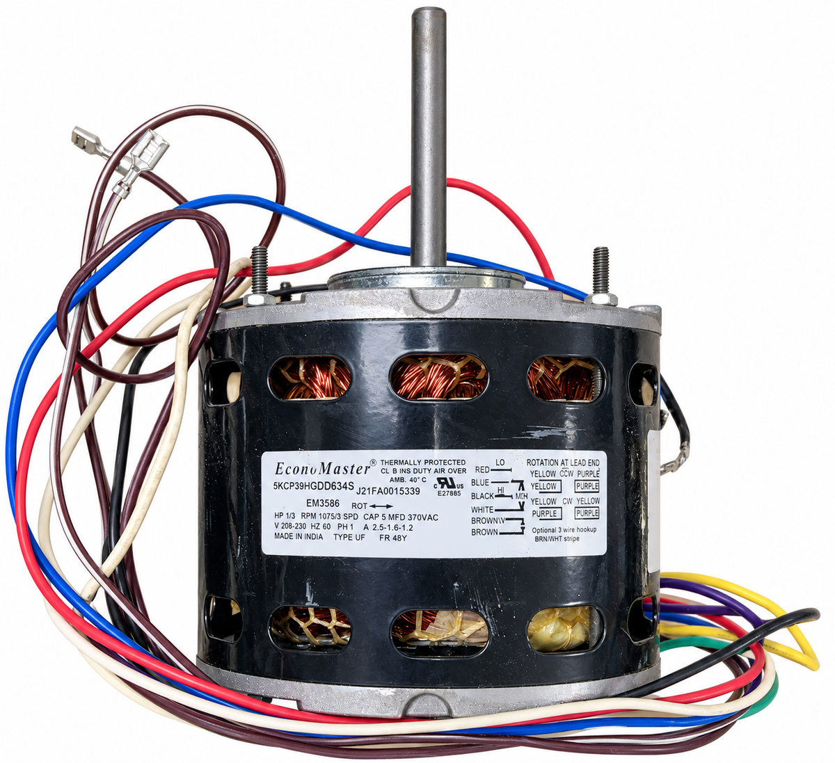 EconoMaster 5KCP39HGDD634S HVAC furnace blower motor