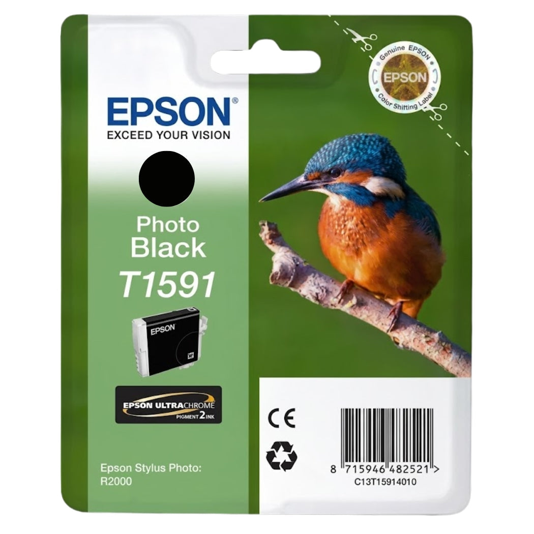 New, Pre-Owned - Epson T1591 Photo Black Ink Cartridge