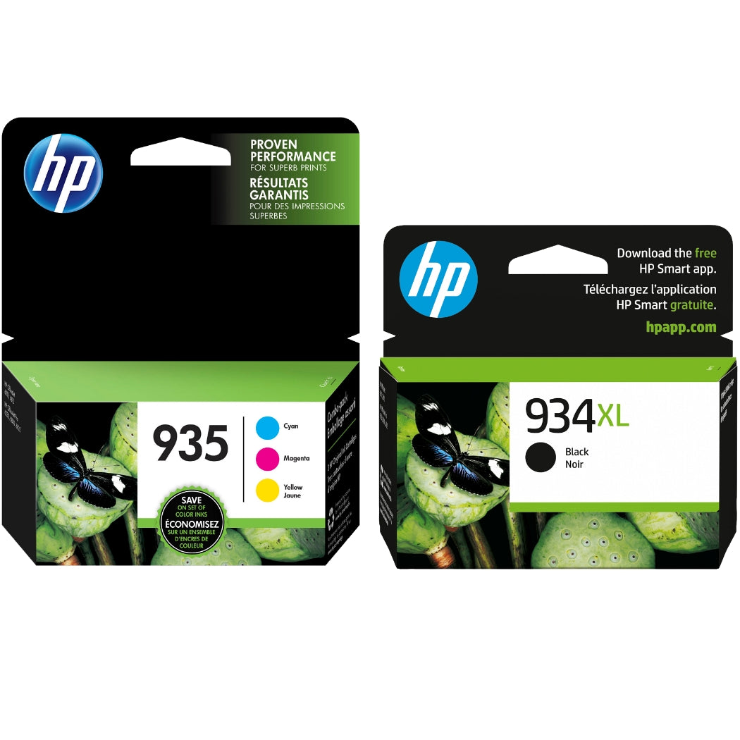 New, Pre-Owned - HP 934XL Black 935 Cyan, Magenta, Yellow Ink Cartridges