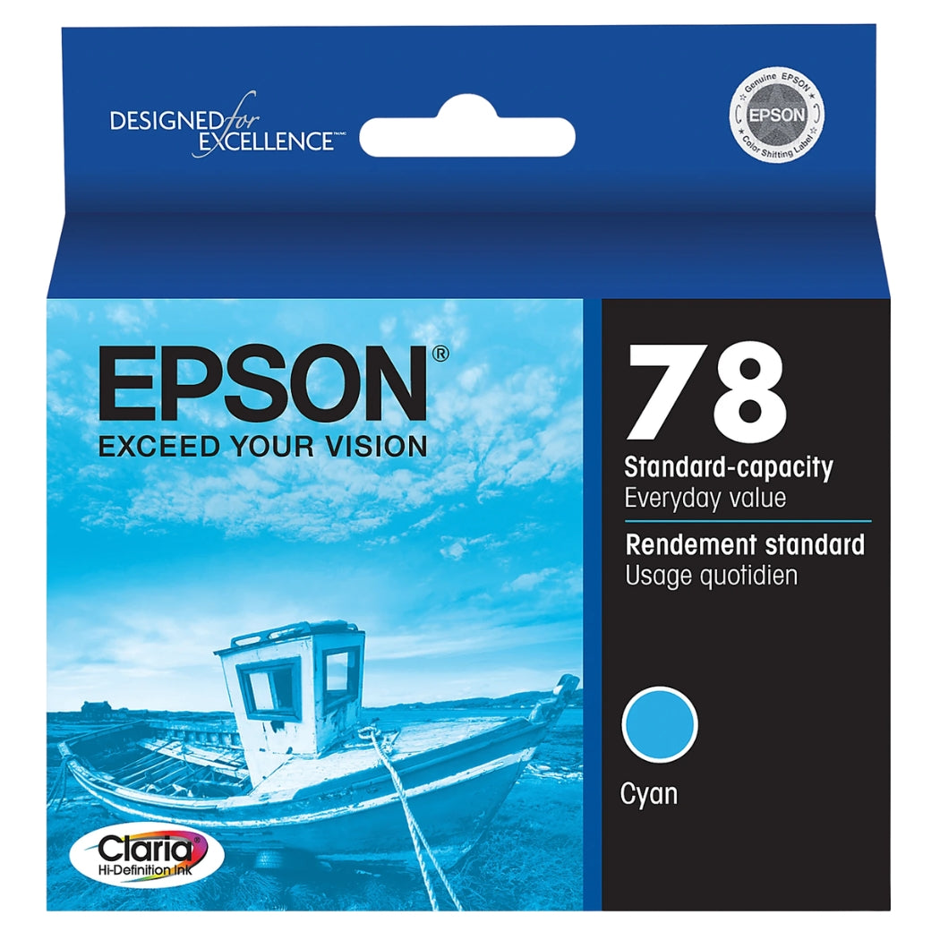 New, Pre-Owned - Epson 78 (T078220) Cyan Ink Cartridge