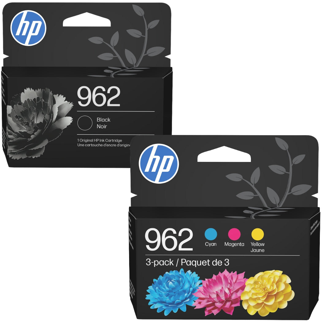 New, Pre-Owned - HP 962 Black, Cyan, Magenta, Yellow Ink Cartridge-4 Pack