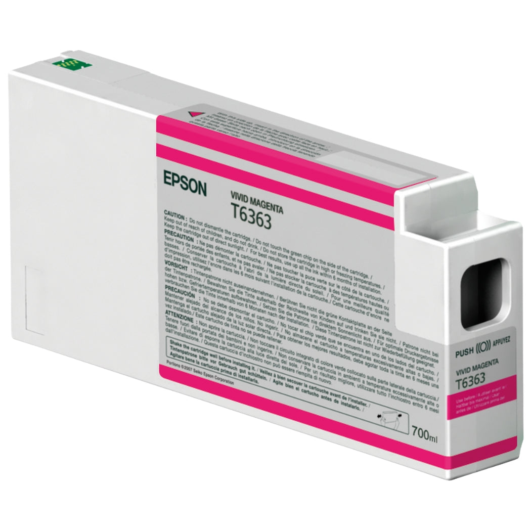New, Pre-Owned - Epson T6363 Vivid Magenta Ink Cartridge, T636300