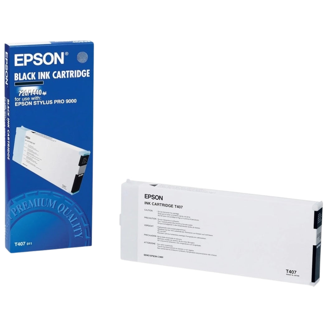 New, Pre-Owned - Epson T407 220ml Standard Yield Black Inkjet Cartridge, T407011