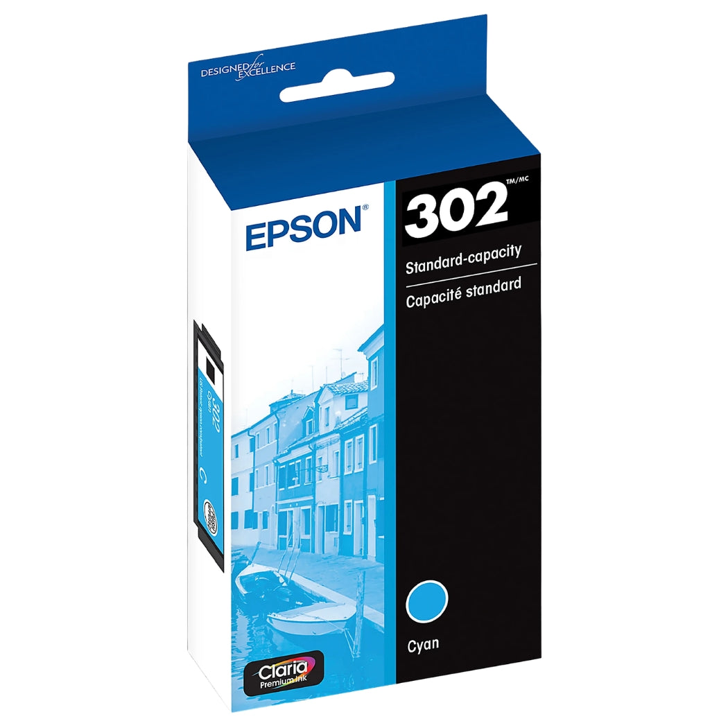 New, Pre-Owned - Epson 302 Cyan Ink Cartridge, T302220