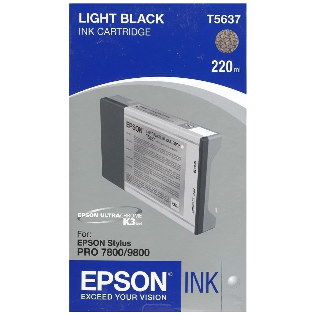 New, Pre-Owned - Epson T5637 Light Black Ink Cartridge
