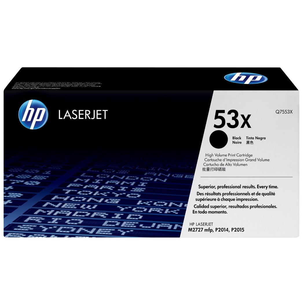 New, Pre-Owned - HP 53X High Yield Black Toner Cartridge, Q7553X (7,000 Pages)