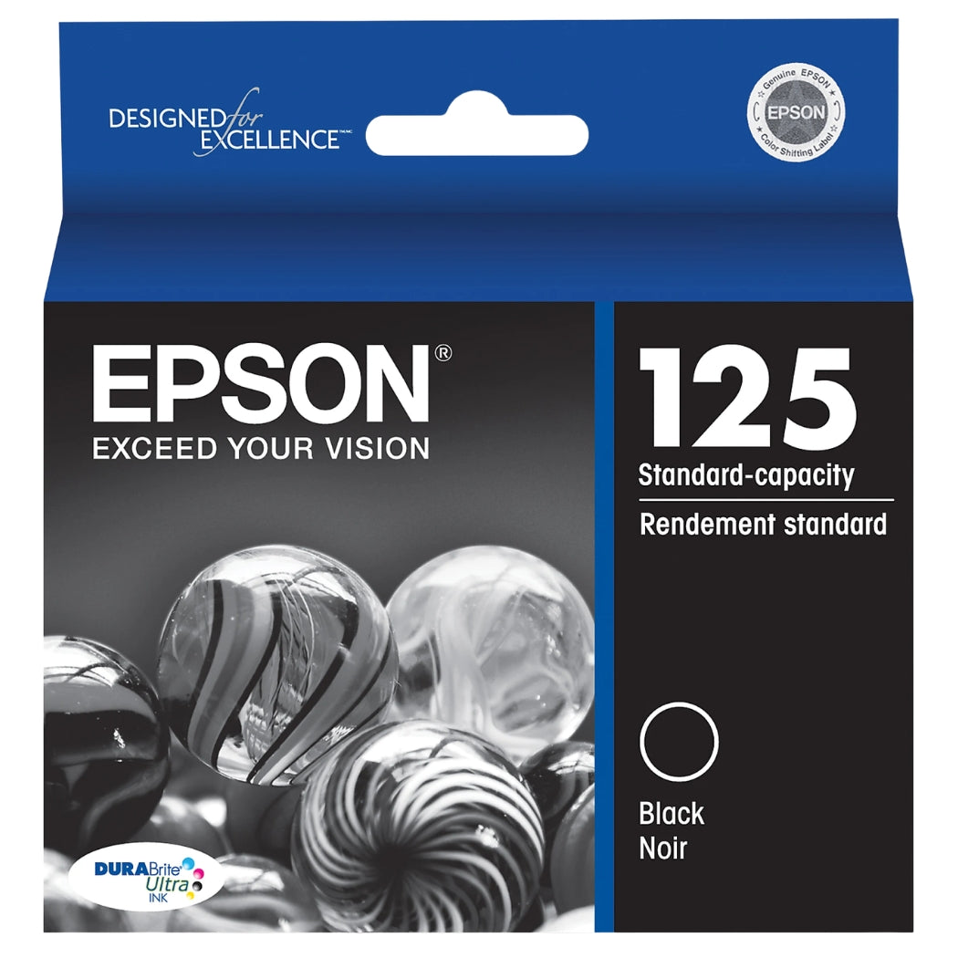 New, Pre-Owned - Epson T125 Standard Yield Black Ink Cartridge, T125120