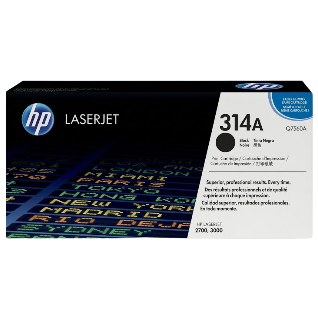 New, Pre-Owned - HP 314A Standard-Yield Black Toner Cartridge, Q7560A