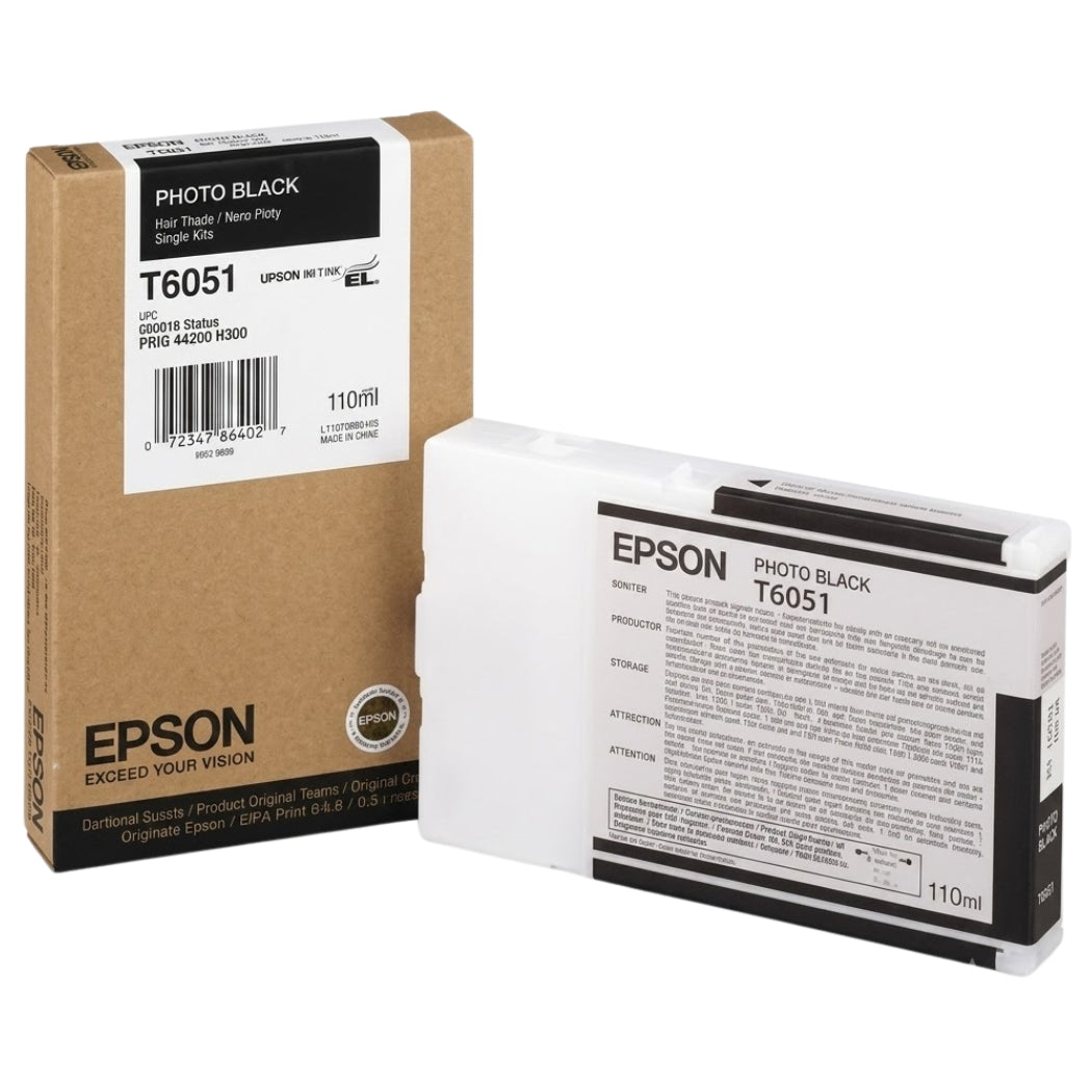 New, Pre-Owned - Epson T6051 Photo Black Ink Cartridge, T605100