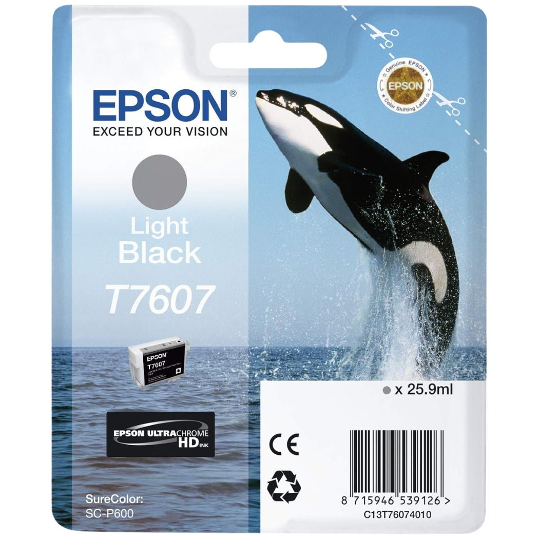 New, Pre-Owned - Epson Whale T7607 Light Black Ink Cartridge