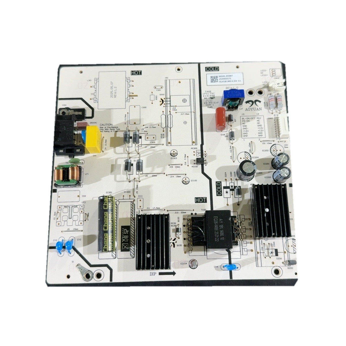 Actual 60101-05897 power board original photo isolated on white square background