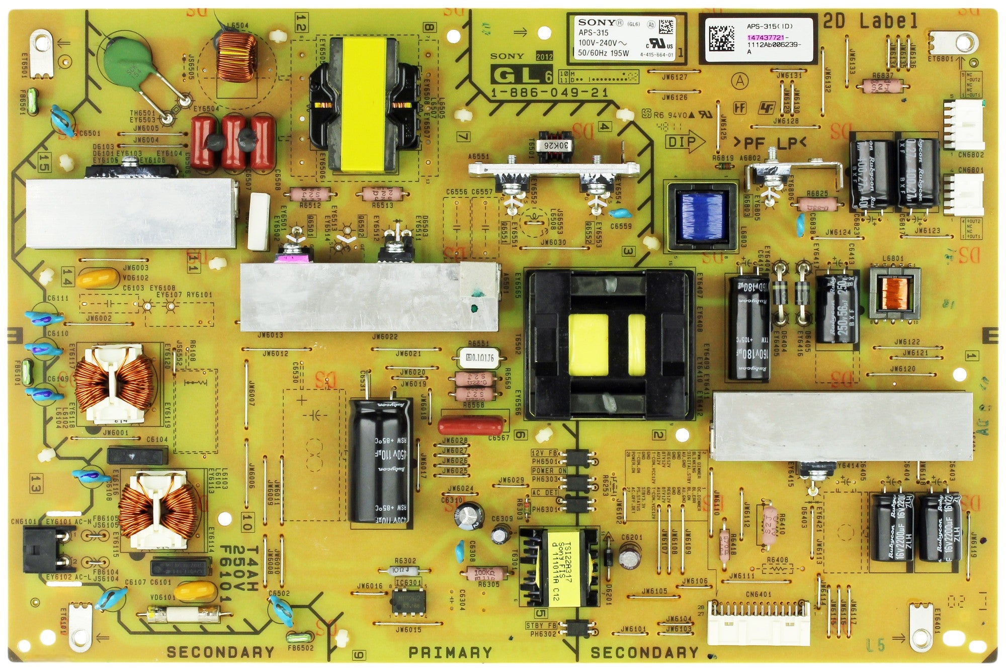 Sony 1-474-377-21 GL6 Board