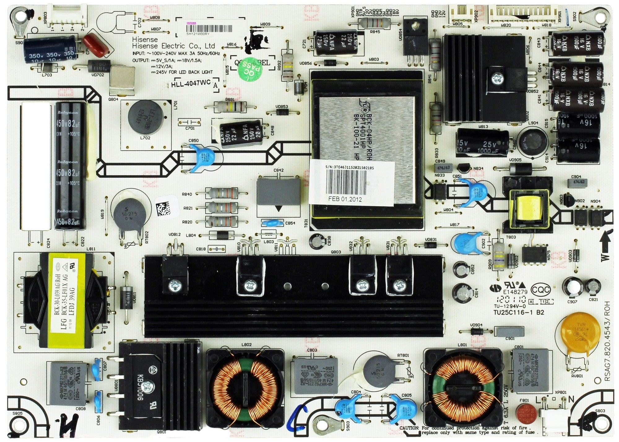 Hisense 157055 (RSAG7.820.4543/ROH) Power Supply for F46K20E