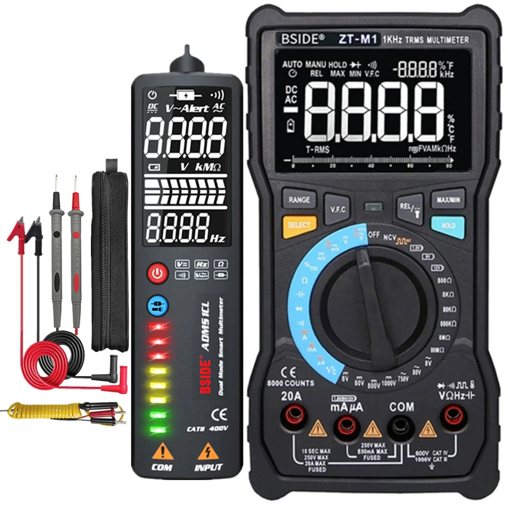 BSIDE ZT-M1 Multimeter with Auto/Manual Mode & Triple Display