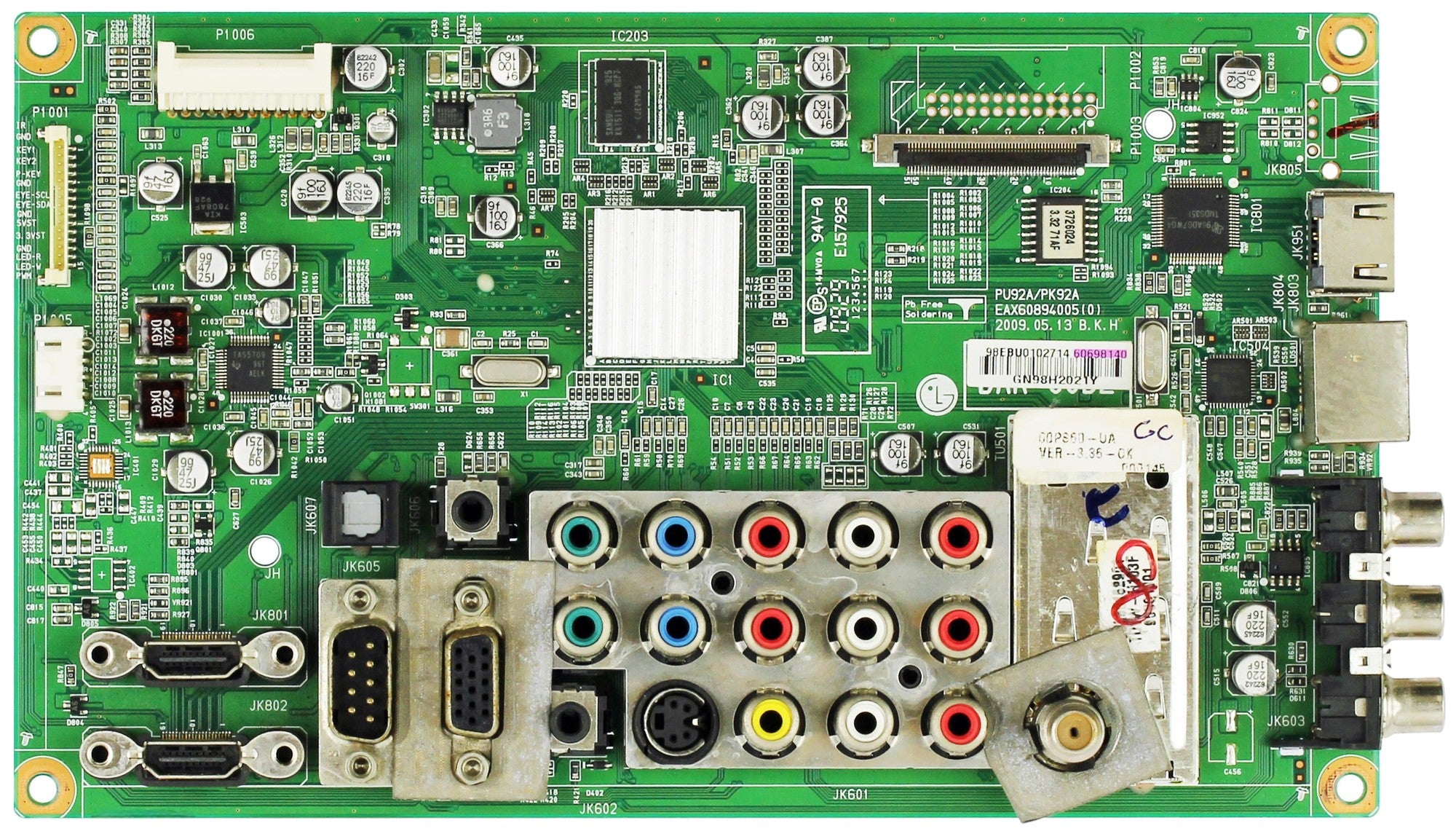 LG EBU60698140 Main Board for 60PS60-UA