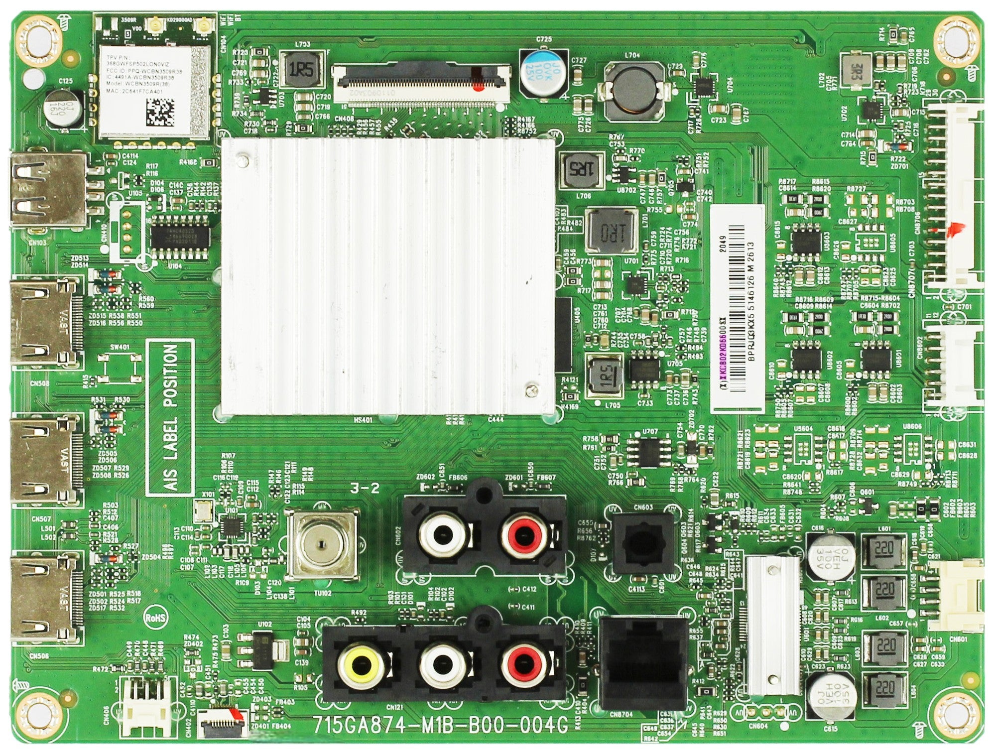 Vizio 756TXKCB02K066 Main Board for V435-H11 (LTMWZGNW)