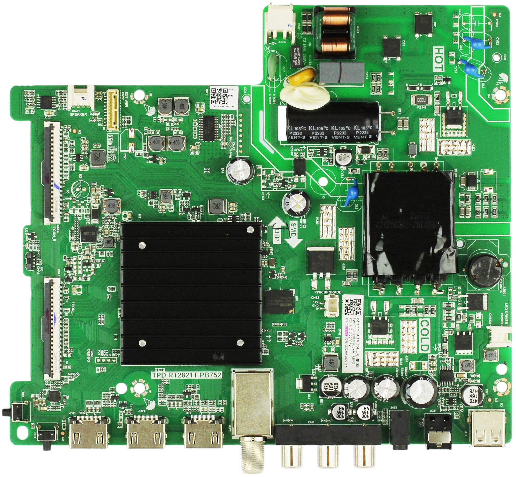 Hisense 298756 TPD.RT2821T.PB752 Main Board 43H4030F3