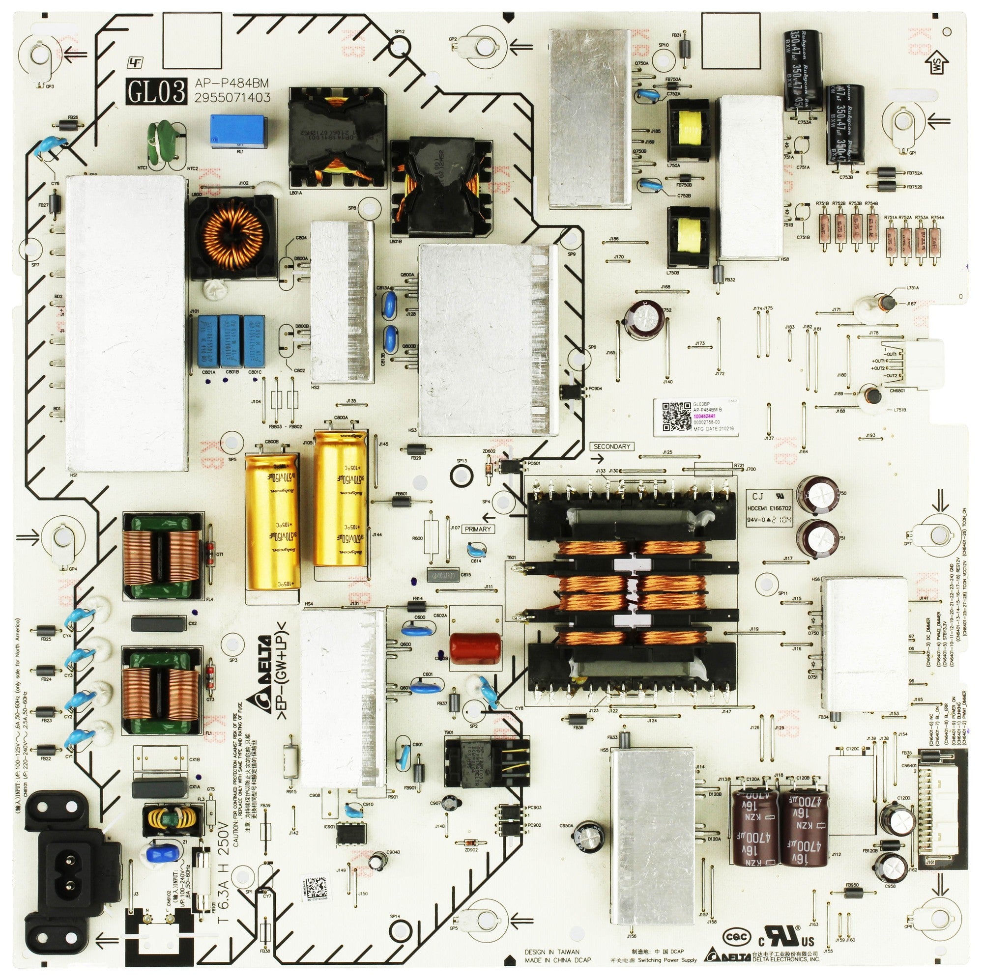 Sony 1-004-424-41 GL03 Power Supply Board