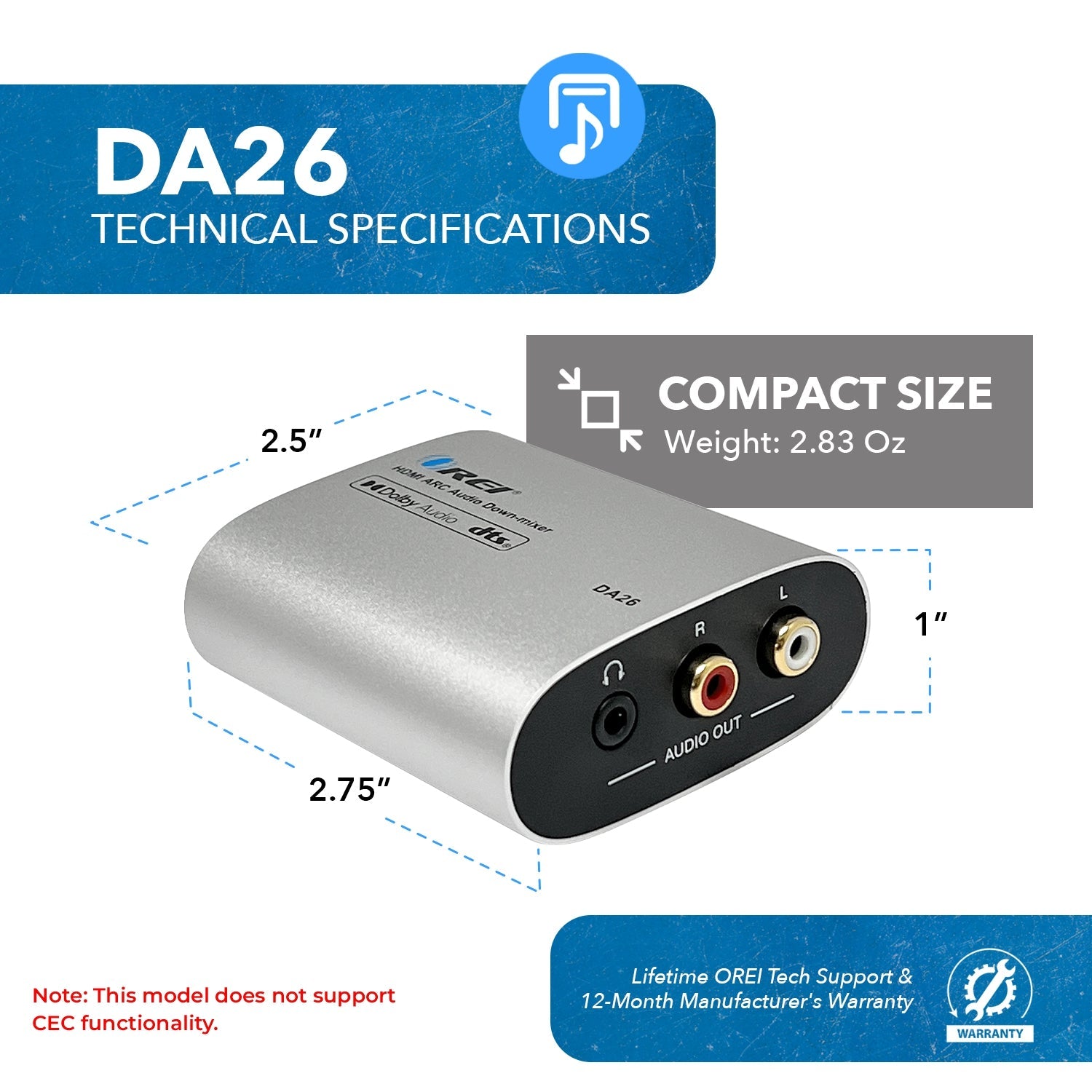 ARC to Analog Decoder Audio Converter-DA26