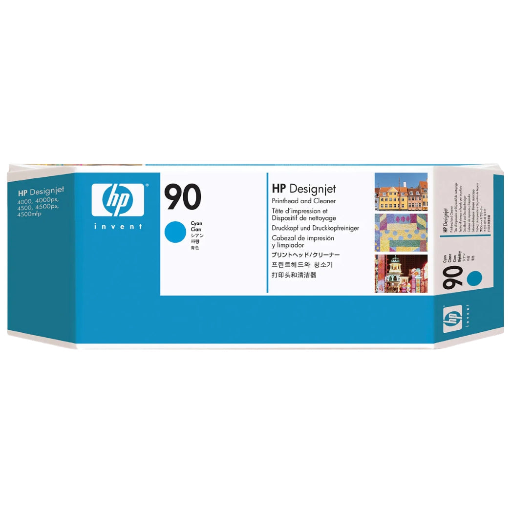 New, Pre-Owned - HP 90 400ml Value Pack Cyan Ink Cartridge, Printhead and Cleaner C5079A