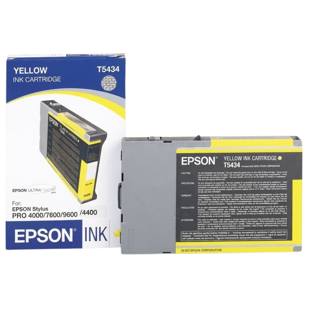 New, Pre-Owned - Epson T543 110ml Standard-Yield Yellow Ink Cartridge, T543400