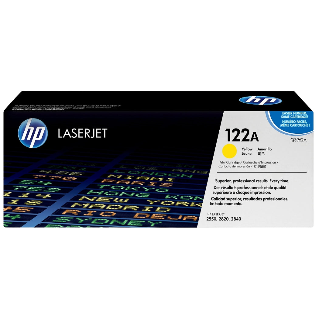 New, Pre-Owned - HP 122A (Q3962A) Yellow New, Pre-Owned - LaserJet Toner Cartridge