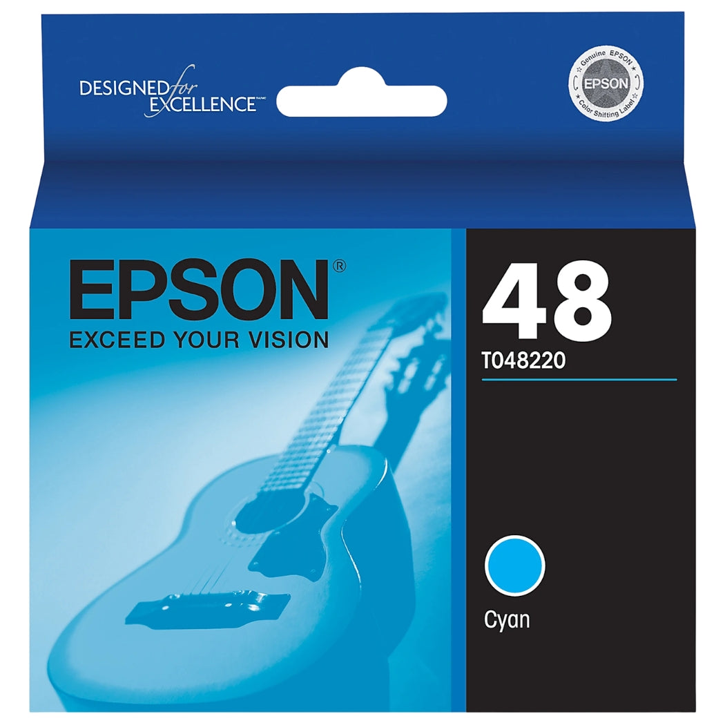 New, Pre-Owned - Epson (T048) Cyan Ink Cartridge, T048220