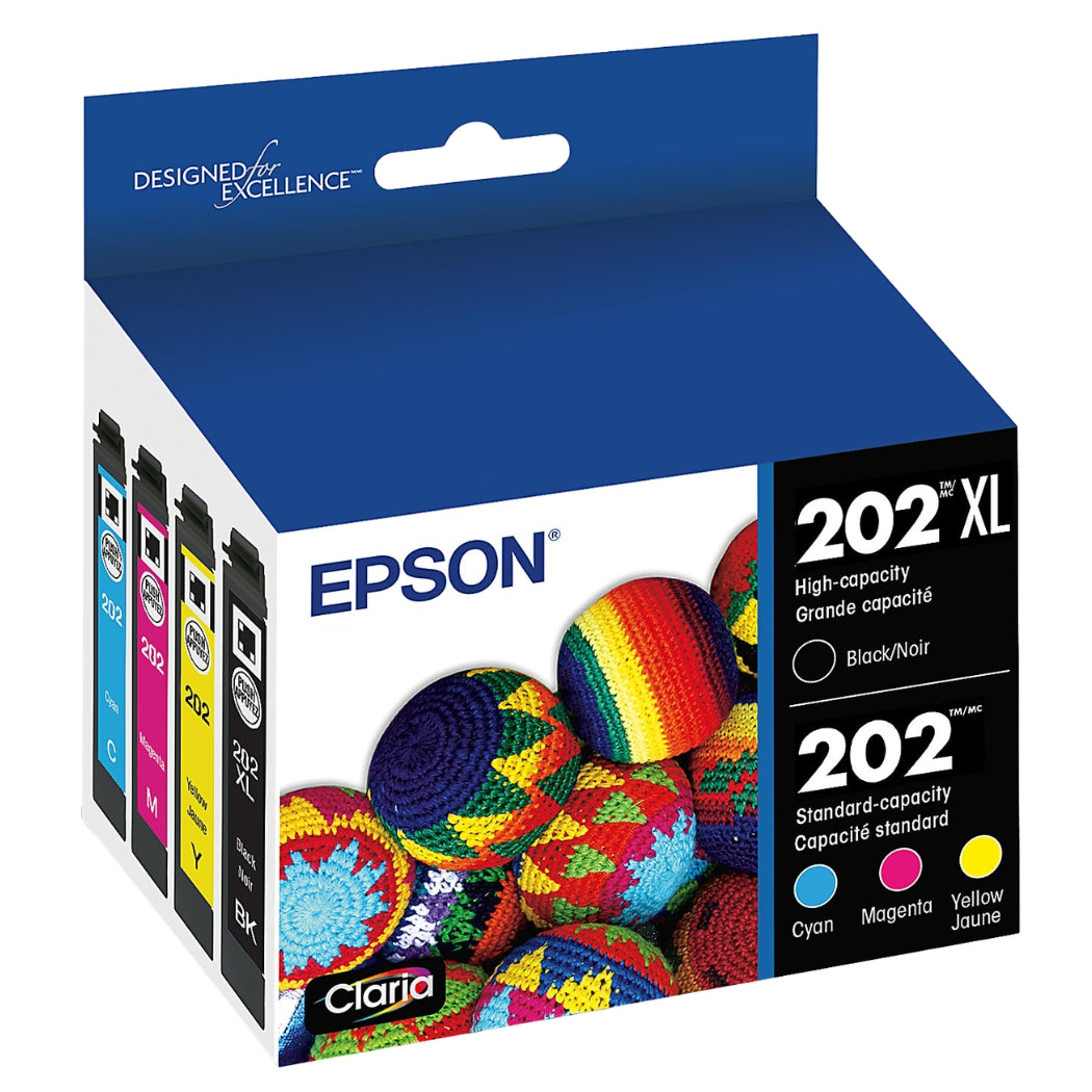 New, Pre-Owned - Epson T202XL/202 Multi-Color (4-Pack) Ink Cartridge, T202XL-BCS