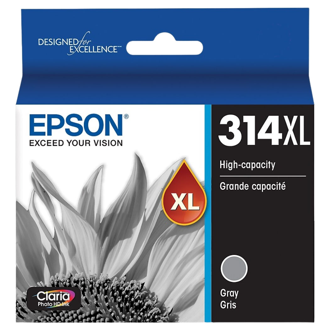 New, Pre-Owned - Epson 314XL Standard Yield Gray Ink Cartridge, T314XL720