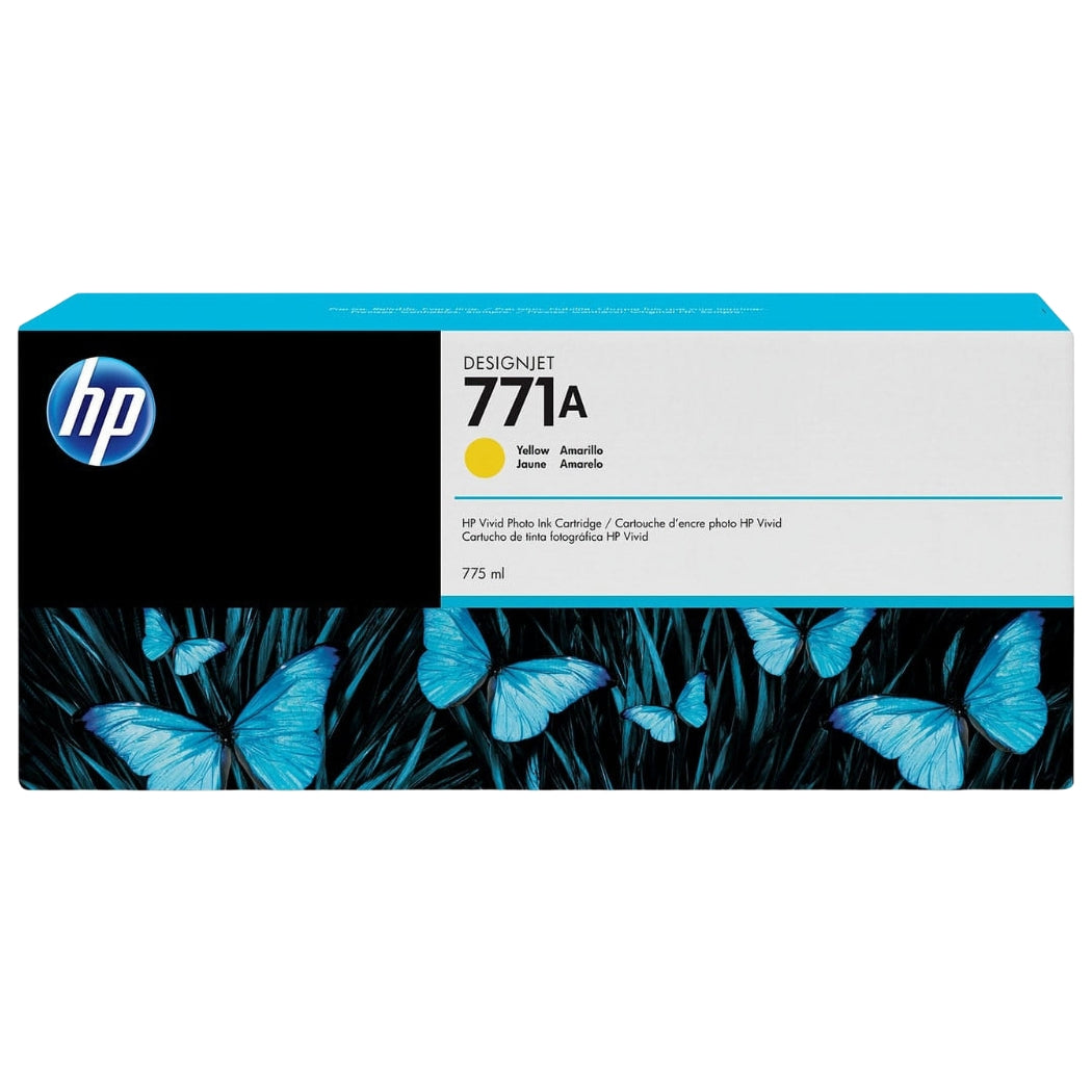 New, Pre-Owned - HP 771A 775-ml (B6Y18A) Yellow Standard Yield Ink Cartridge