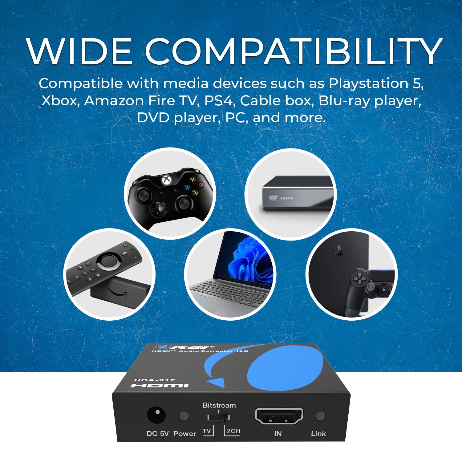 4K HDMI™ Audio Extractor (3.5mm, Optical)-HDA-912