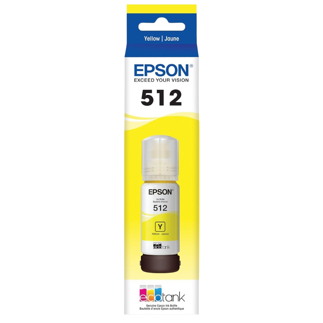 New, Pre-Owned - Epson 512 EcoTank Yellow Ink Bottle,T512420