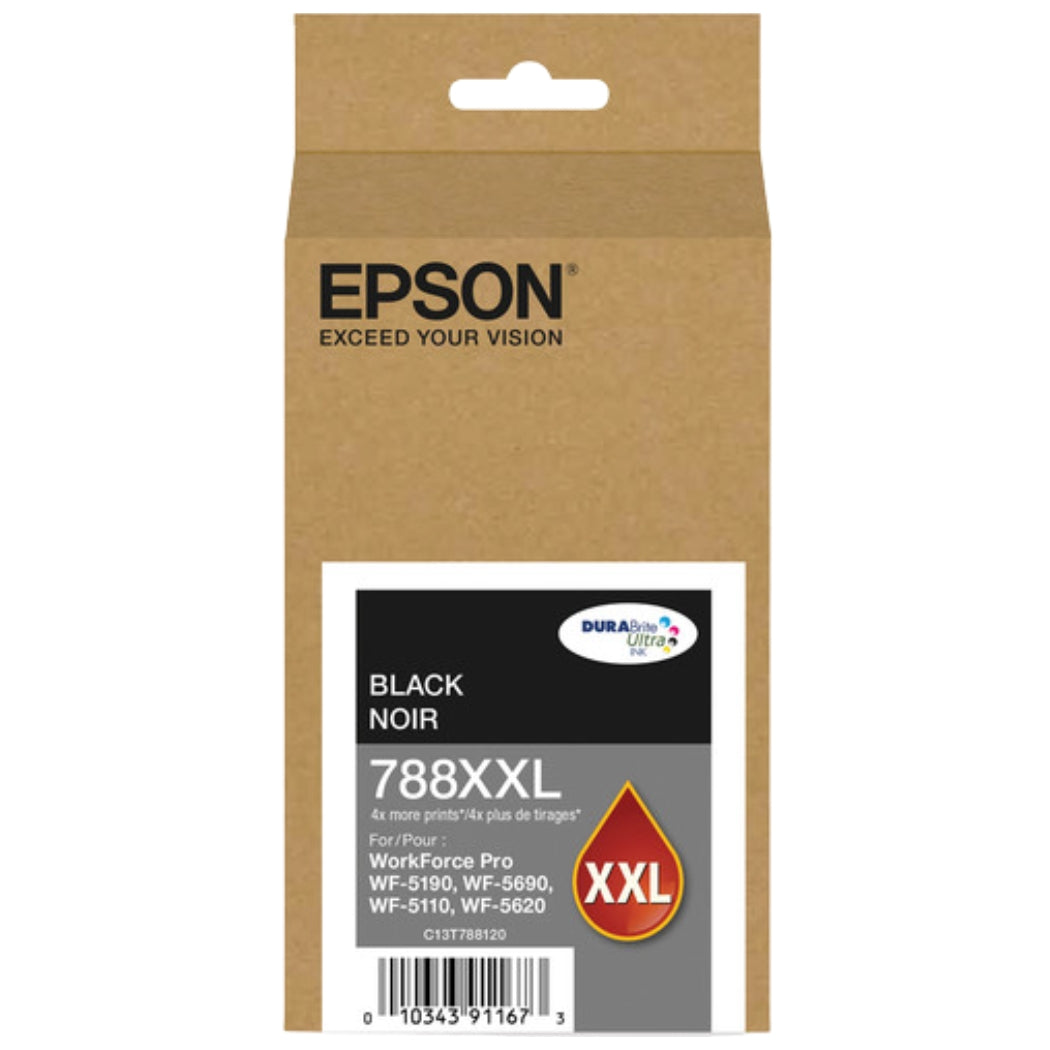 New, Pre-Owned - Epson 788XXL Extra High Yield Black Ink Cartridge, C13T788120