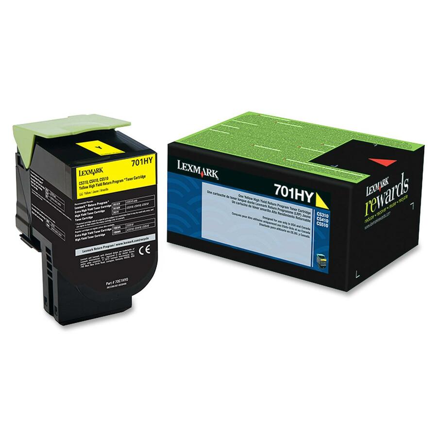 New, Pre-Owned - Lexmark CS310, CS/CX410, 510 High Yield  Yellow Toner Cartridge, 701HY