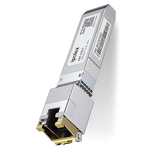 ipolex ASF-10G-T 10GBase-T SFP+ to RJ-45 Transceiver, up to 30-Meter, for Ubiquiti UF-RJ45-10G, UniFi UACC-CM-RJ45-MG, Meraki, Fortinet, Netgear AXM765, Supermicro, TP-Link (CAT.6a/CAT7, 30m)