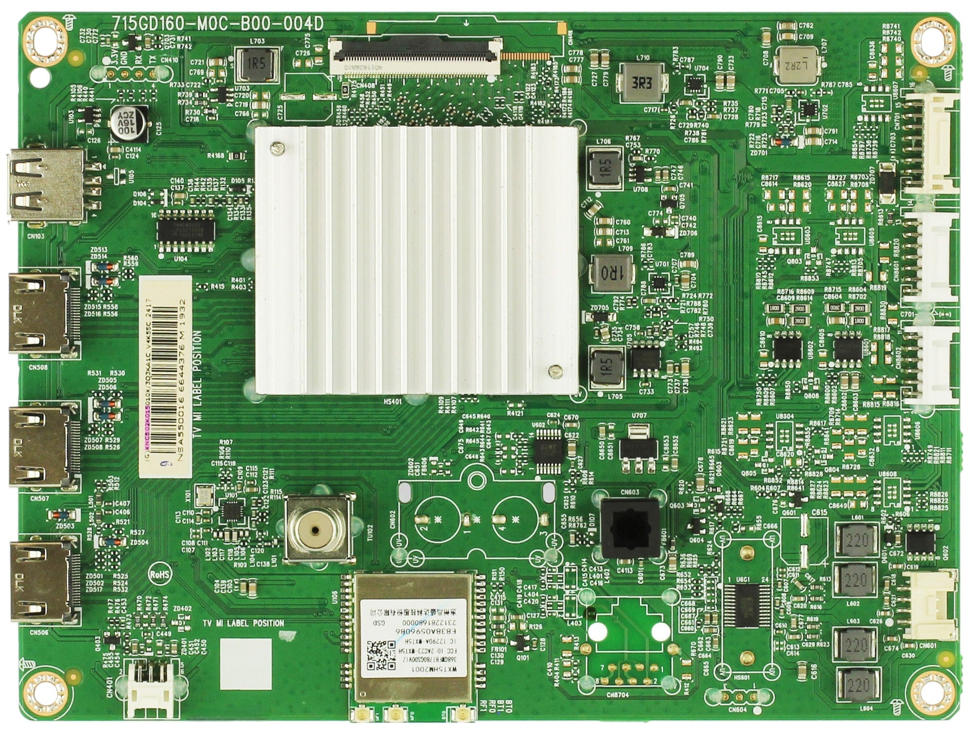 Vizio 756TXNCB02K015 Main Board for V4K55C-0801 (LTCWV2GA Serial)