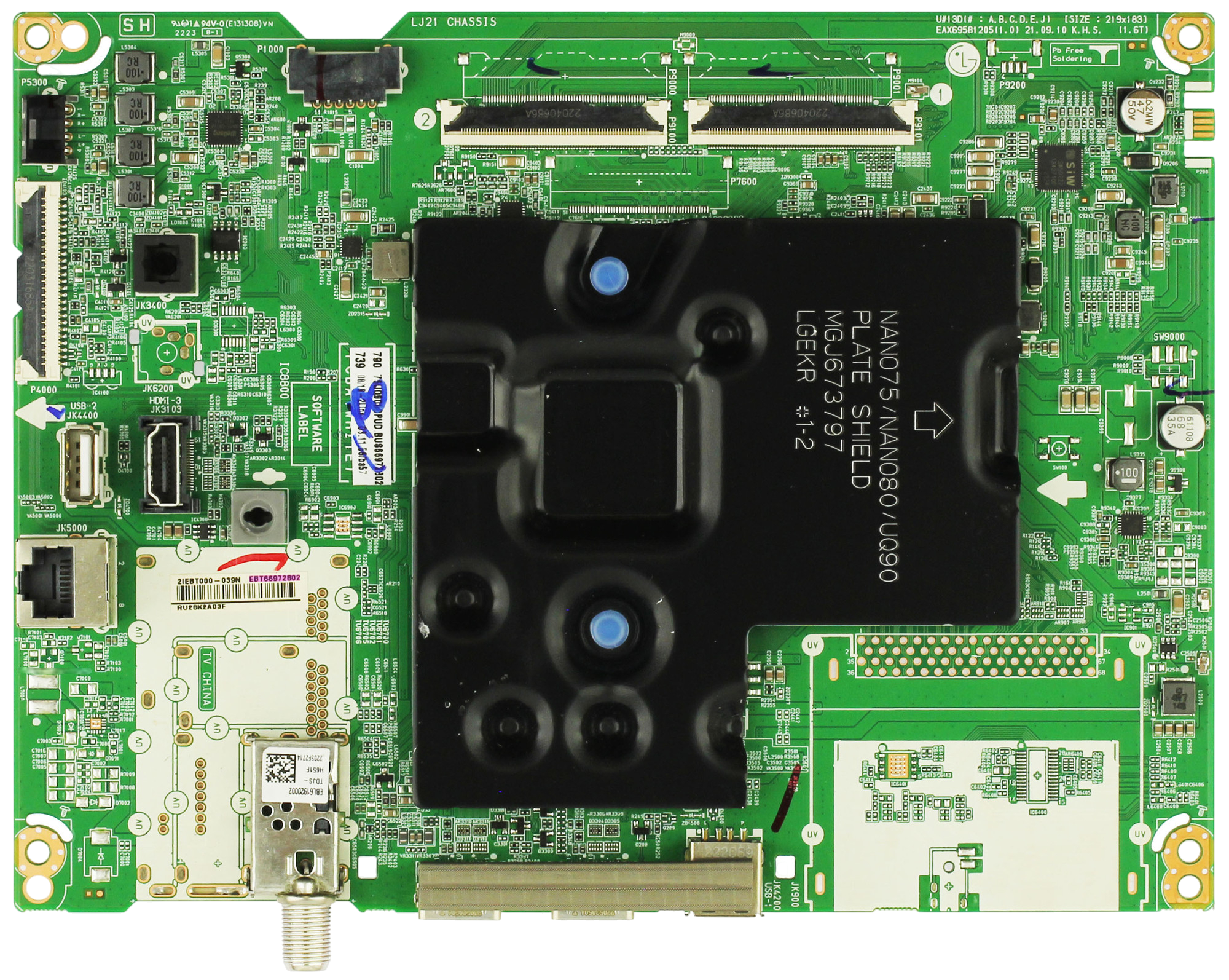 EBT66972802 LG Main Board, EAX69581205(1.0), 75UQ9000PUD, 75UQ9000PUD.BUSFLKR