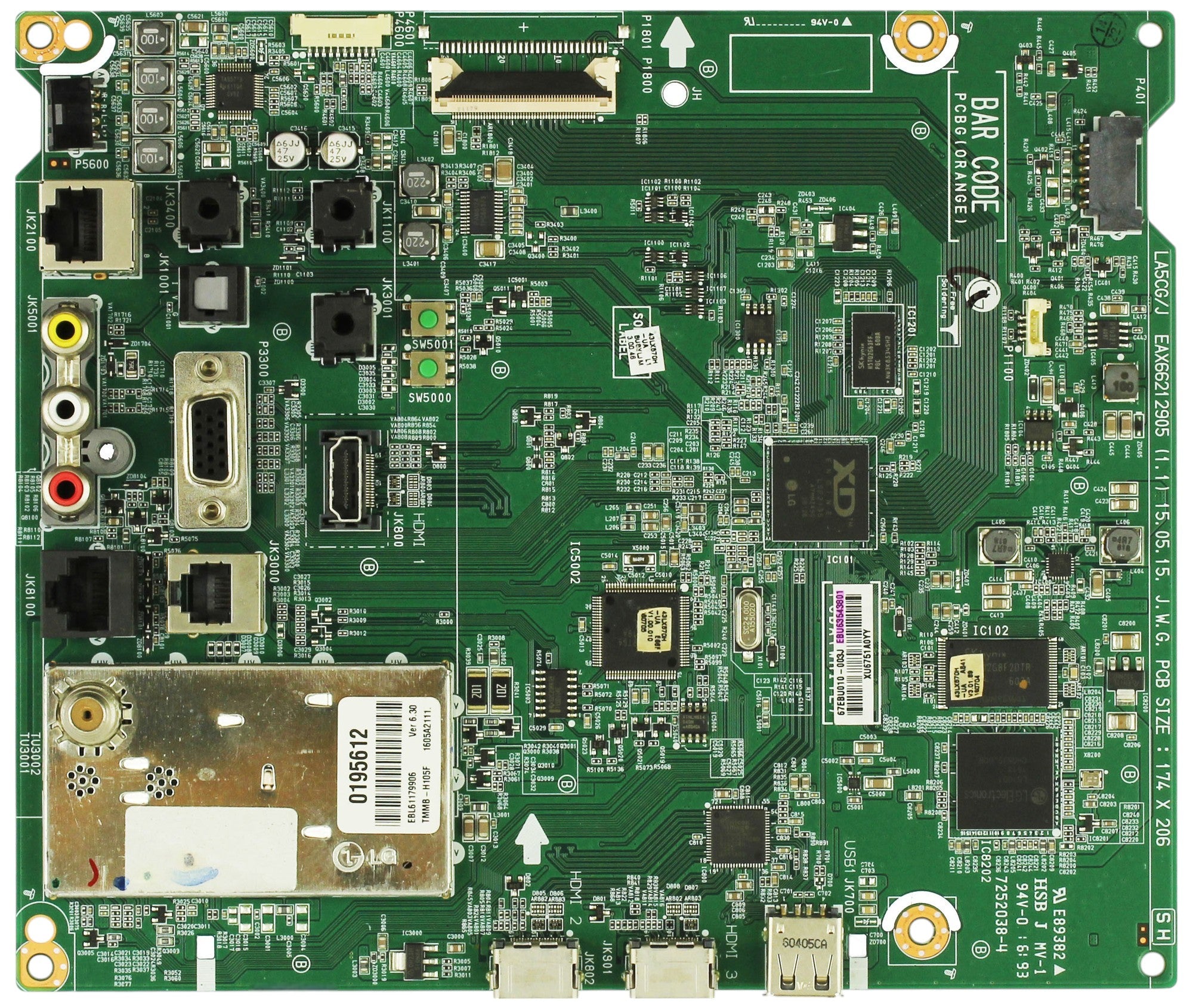 LG EBU63543801 Main Board for 43LX570H-UA Hospitality Hotel TV