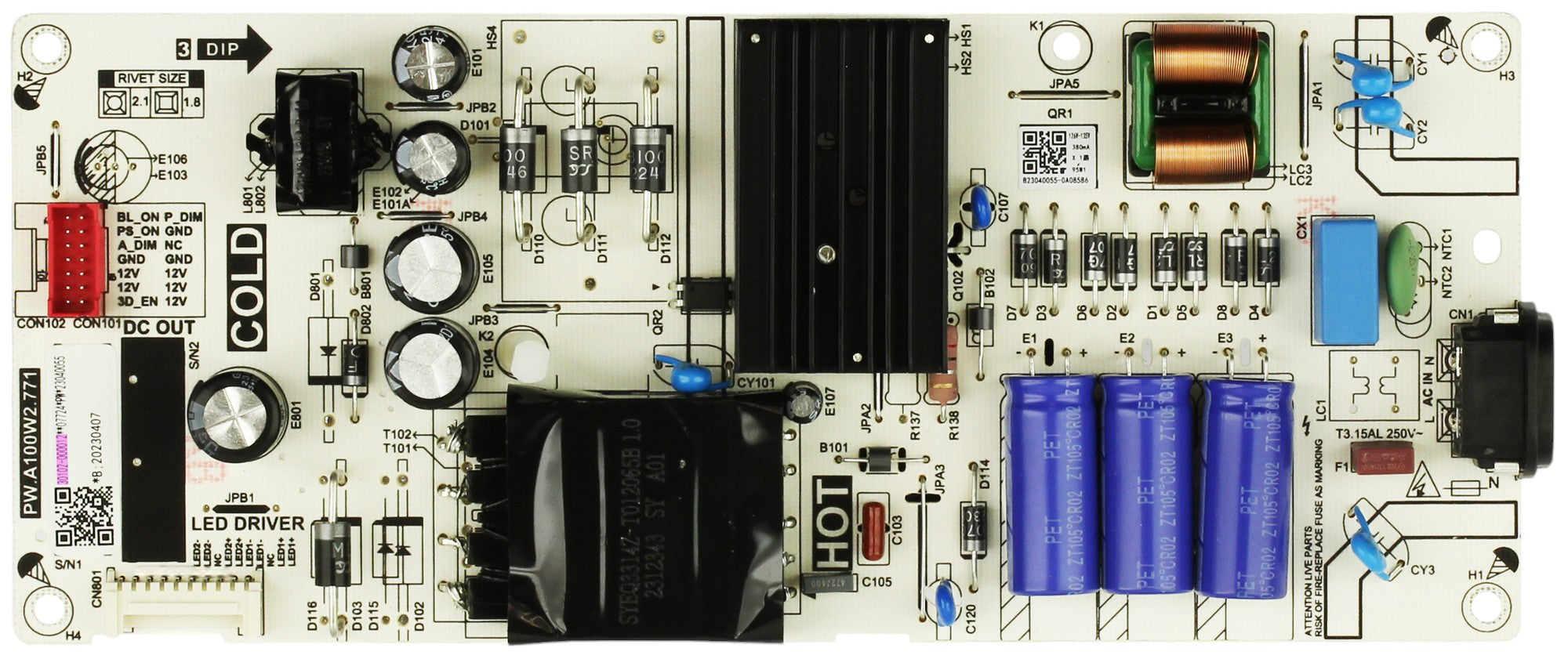 TCL 30102-000012 Power Supply Board