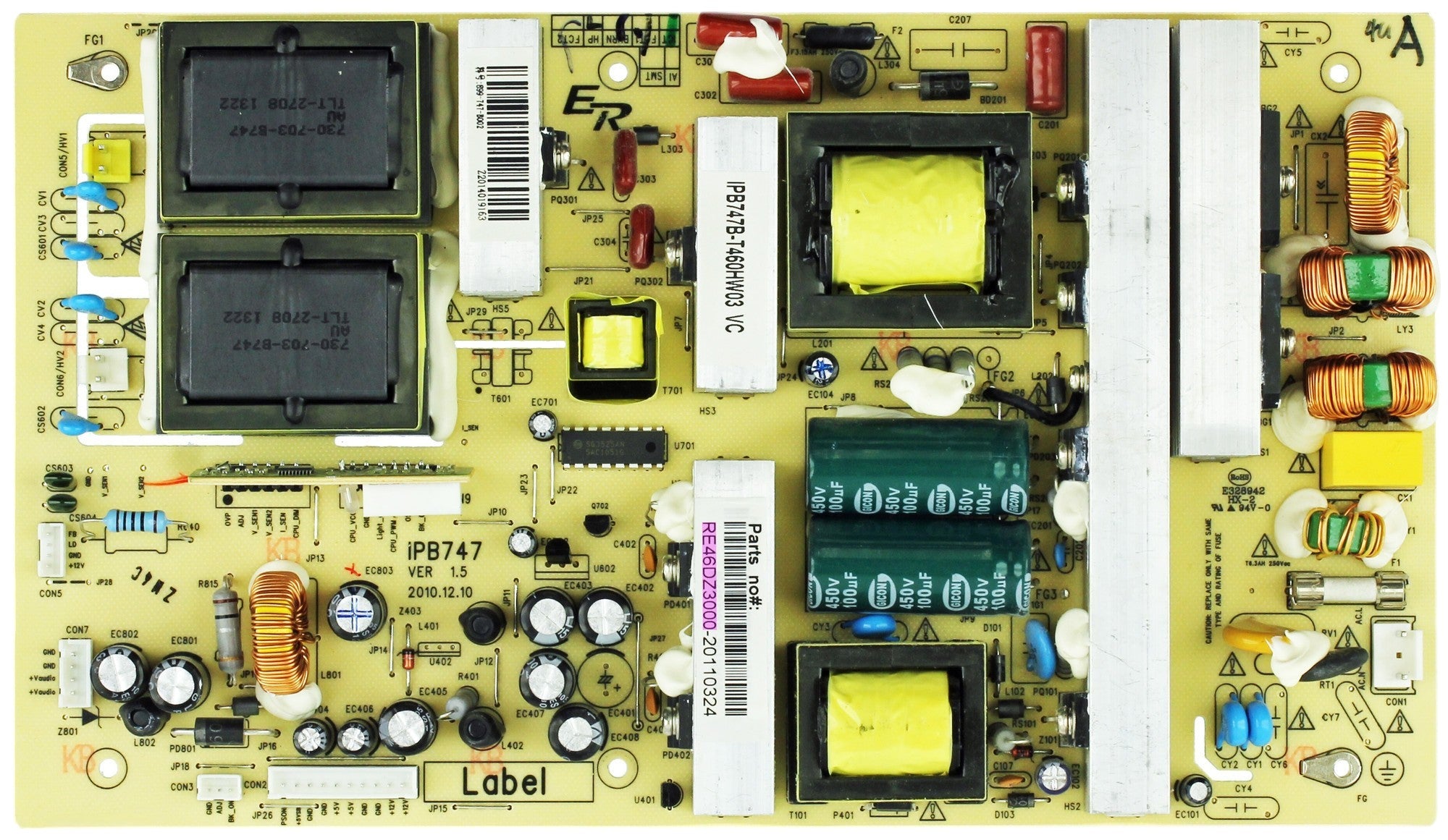 RCA RE46DZ3000 (IPB747) Power Supply / Backlight Inverter