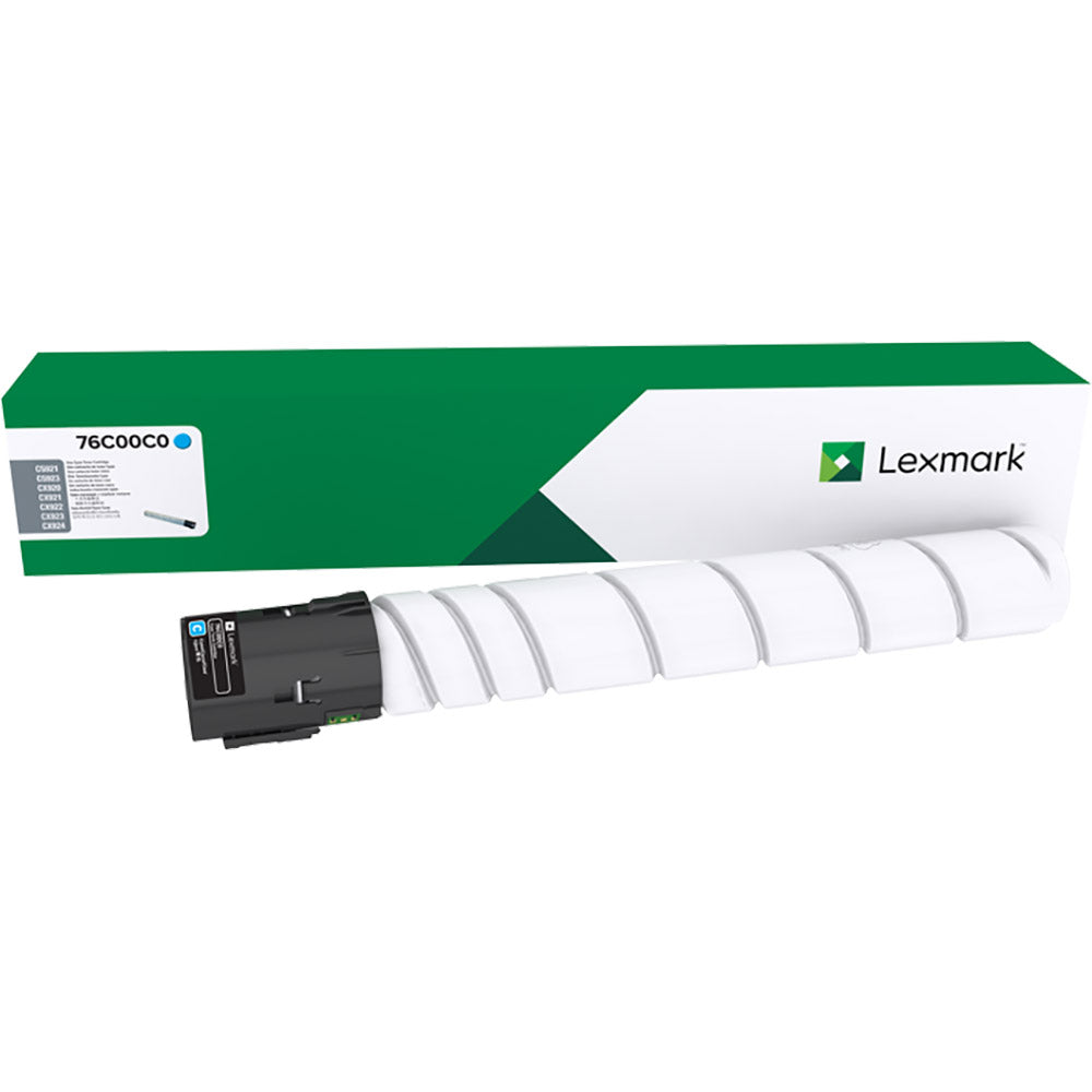 New, Pre-Owned - Lexmark 76C00C0 High Yield Cyan Toner Cartridge