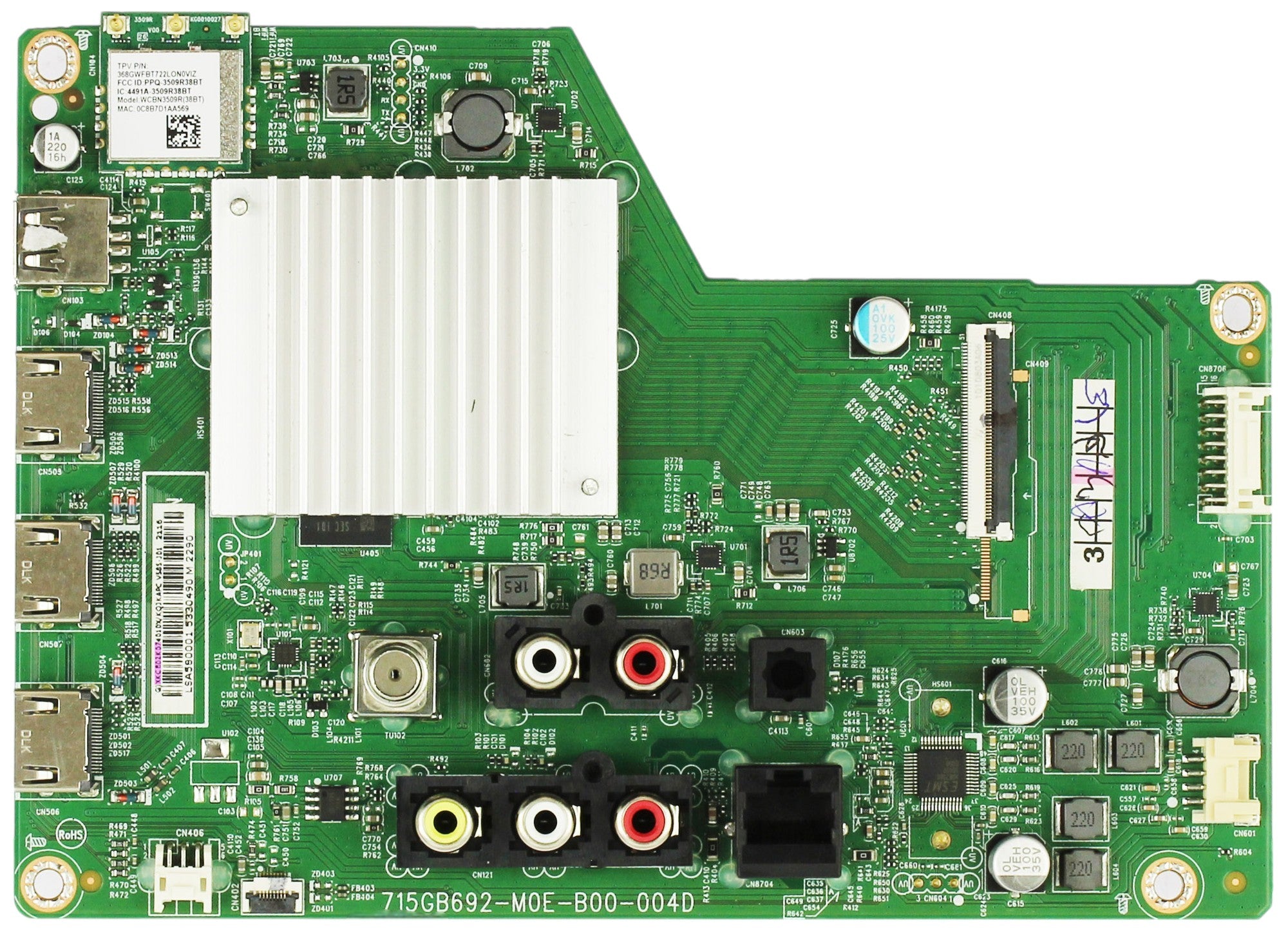 Vizio 756TXKCB02K074 Main Board for V585-J01 (LTCHE9KX)