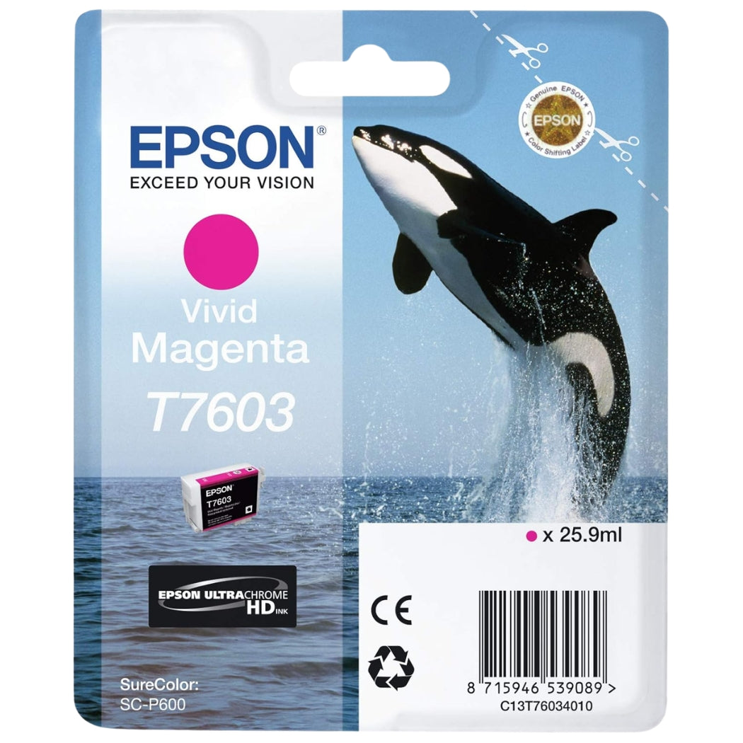 New, Pre-Owned - Epson T7603 Vivid Magenta Ink Cartridge