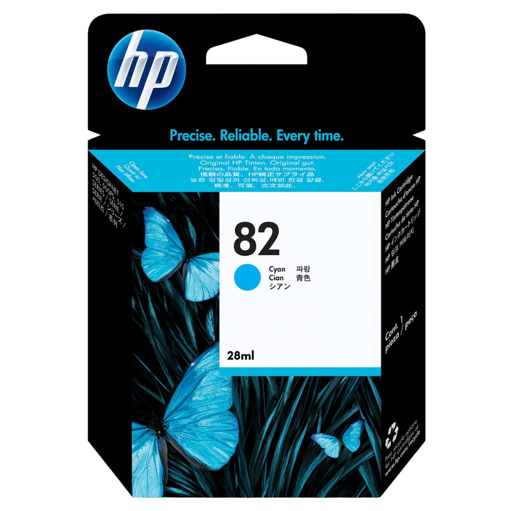 New, Pre-Owned - HP 82 28-ml (CH566A) Cyan Ink Cartridge