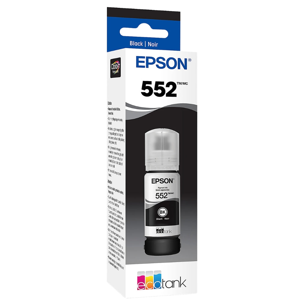 New, Pre-Owned - Epson 522 Black Ink Bottle, T552020-S