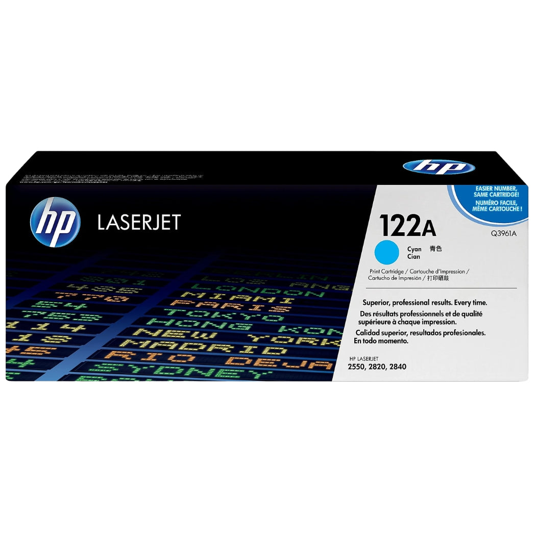New, Pre-Owned - HP 122A (Q3961A) Cyan New, Pre-Owned - LaserJet Toner Cartridge