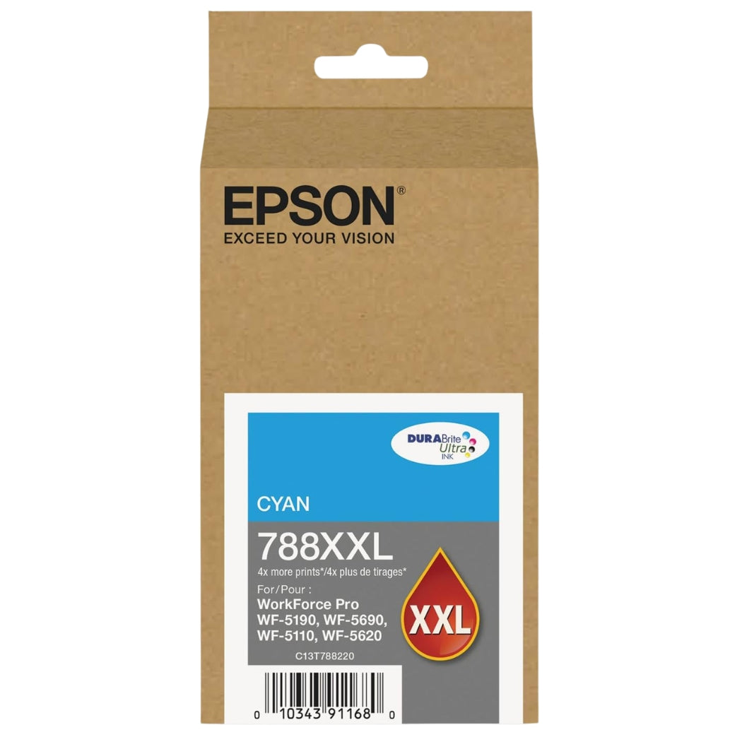 New, Pre-Owned - Epson 788XXL Extra High Yield Cyan Ink Cartridge, C13T78820