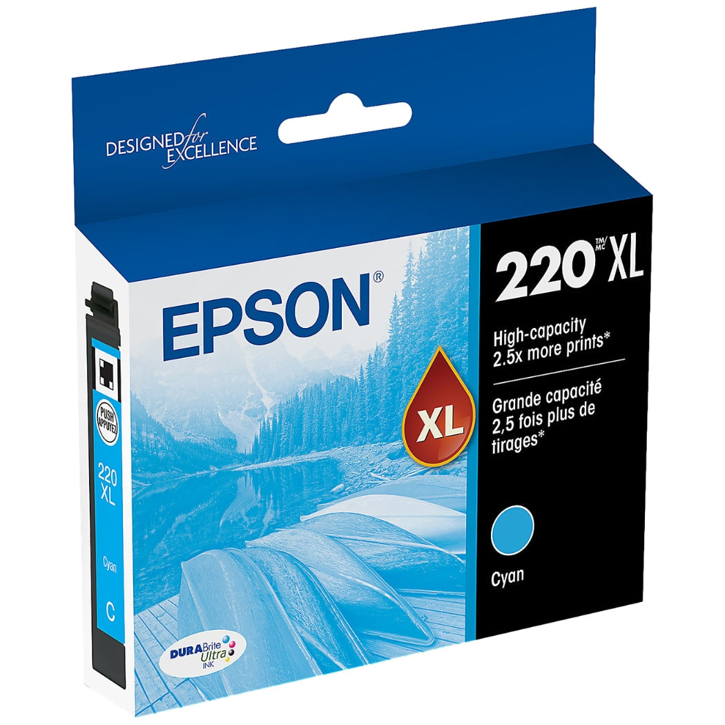 New, Pre-Owned - Epson 220XL High-capacity Cyan Ink Cartridge