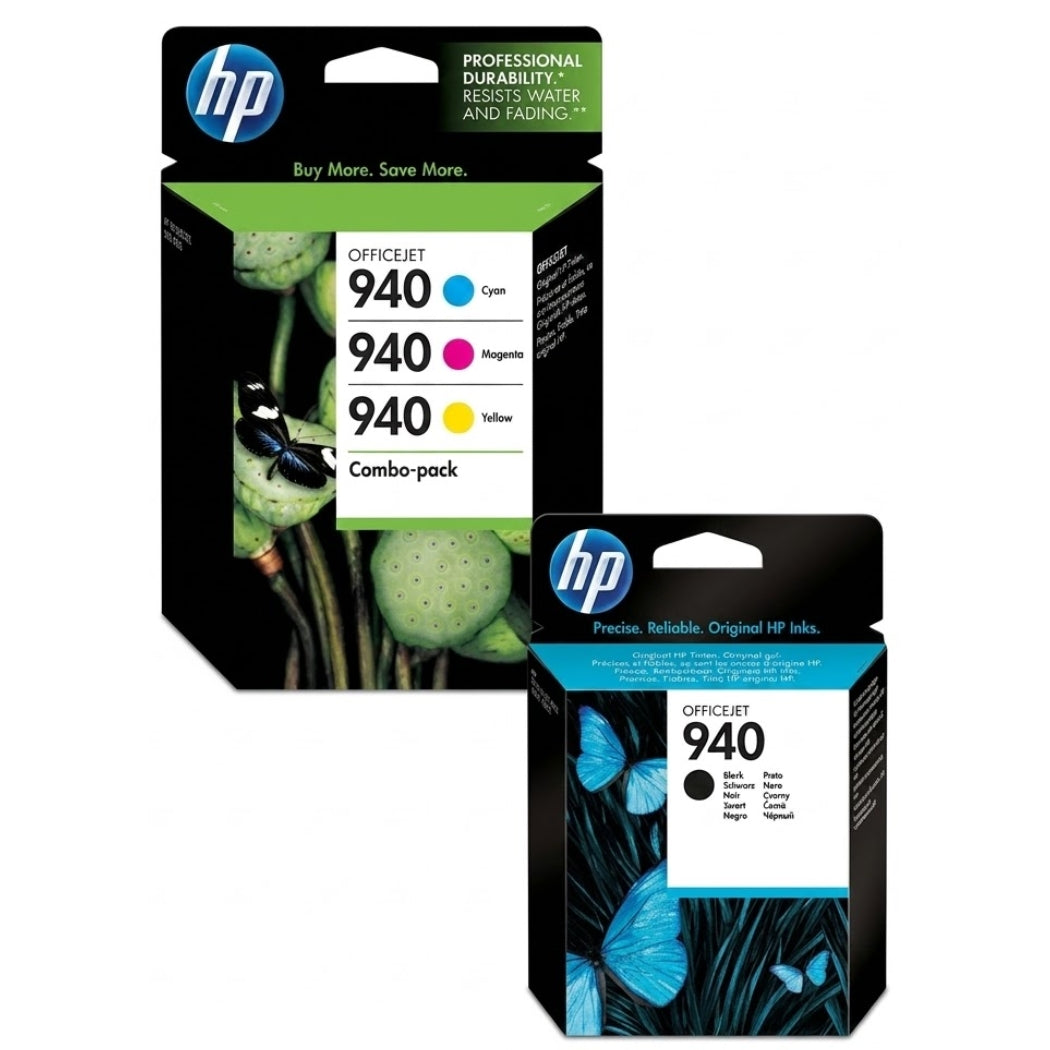 New, Pre-Owned - HP 940 Black, Cyan, Magenta, Yellow Ink Cartridges ( 4 Pack )