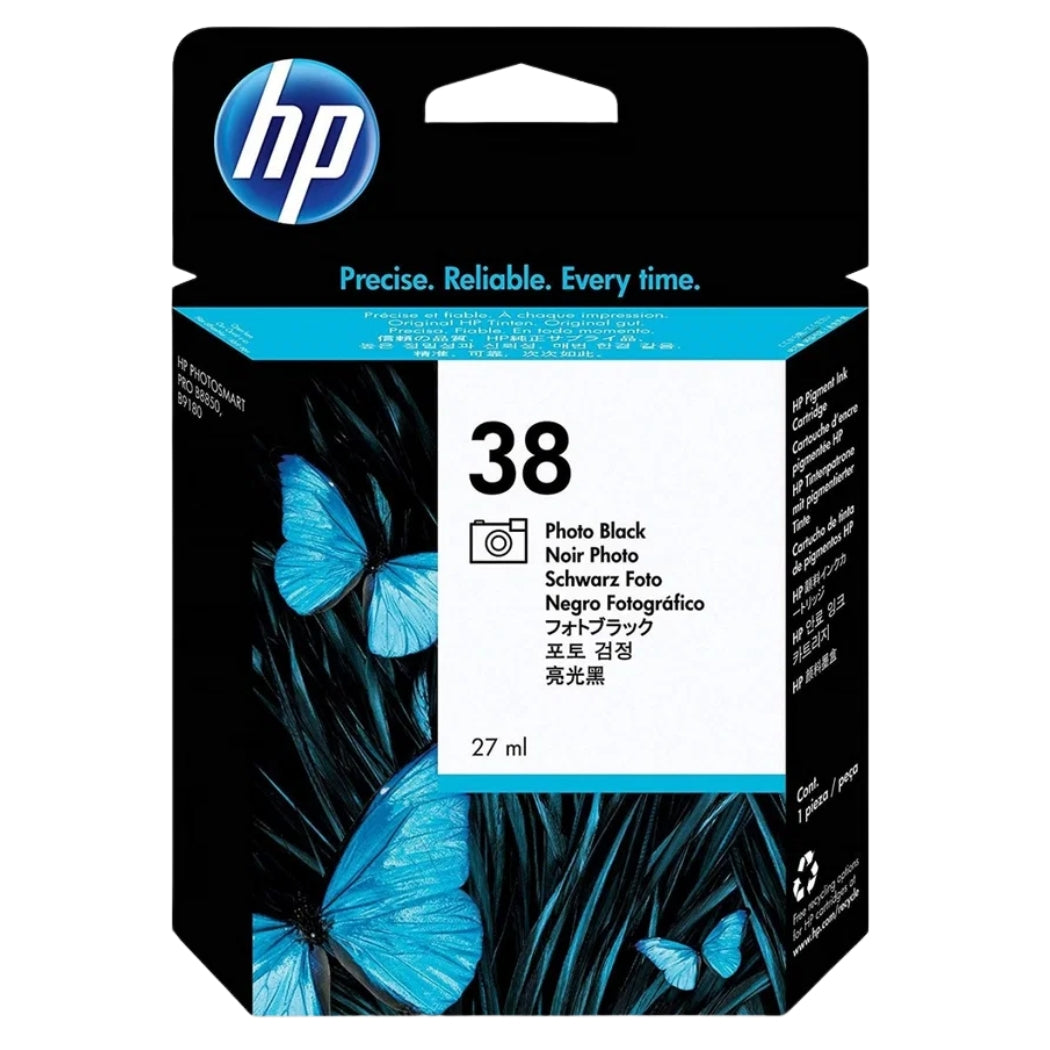 New, Pre-Owned - HP 38 Photo Black (C9413A) Ink Cartridge
